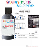 ssangyong korando grand purple pad Scratch score repair paint