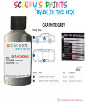 ssangyong chairman graphite grey aau Scratch score repair paint