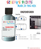 ssangyong korando kingfisher green spa403 Scratch score repair paint