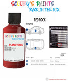 ssangyong musso red rock rga Scratch score repair paint