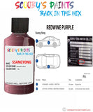 ssangyong korando redwine purple pa Scratch score repair paint