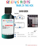 ssangyong musso safari green gaj Scratch score repair paint
