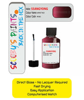 Ssangyong-Touch-Up-Paint-Car-Colour-Swatch-GARNET-RED
