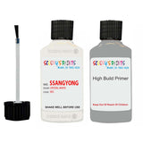 ssangyong korando crystal white wc touch up paint