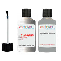 ssangyong musso noble silver sc touch up paint