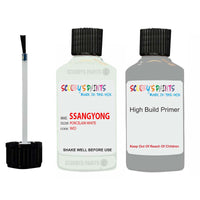 ssangyong korando porcelain white wd touch up paint