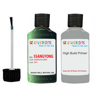 ssangyong musso sherwood green ge touch up paint