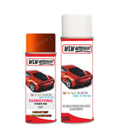 LACQUER FINISH COAT COLOUR Ssangyong Actyon Vitamin Red Code Raf