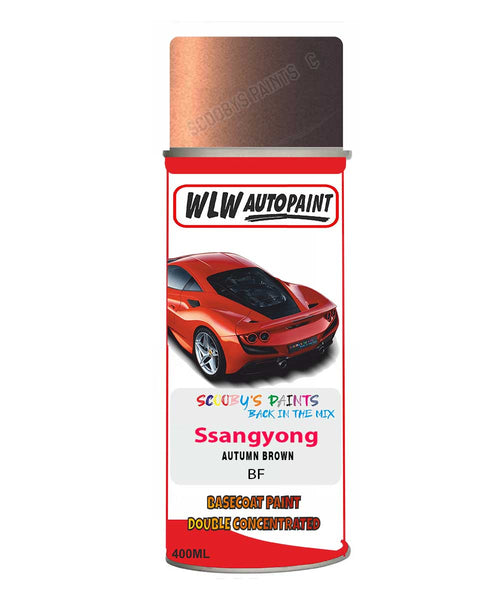 Aerosol Spray Paint For Ssangyong Musso Autumn Brown Code Bf