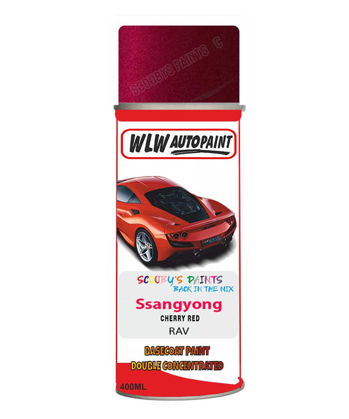 Aerosol Spray Paint For Ssangyong Korando Cherry Red Code Rav
