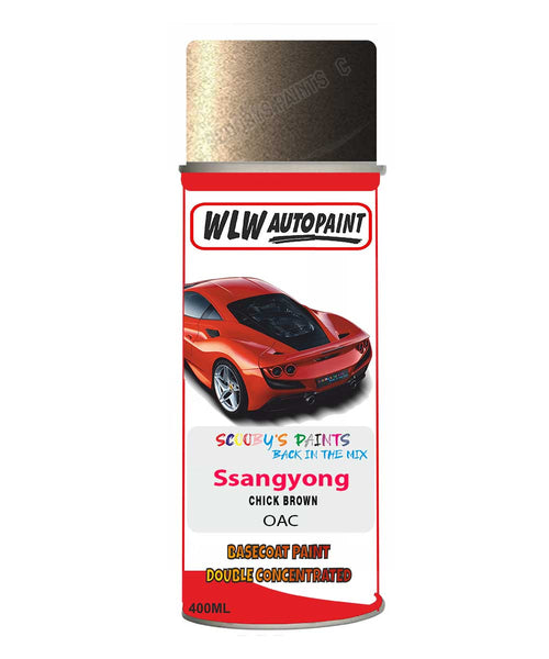 Aerosol Spray Paint For Ssangyong Chairman Chick Brown Code Oac