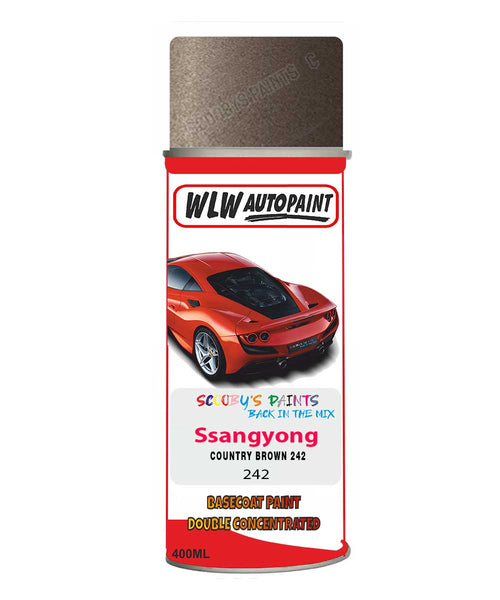 Aerosol Spray Paint For Ssangyong Korando Country Brown Code 242
