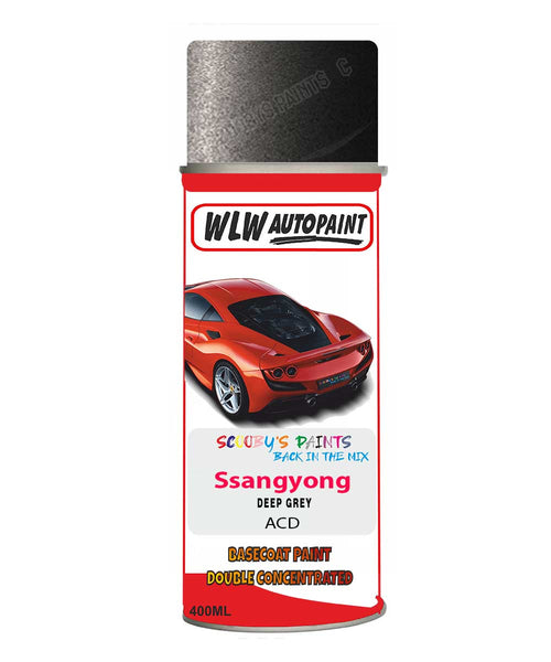 Aerosol Spray Paint For Ssangyong Chairman Deep Grey Code Acd