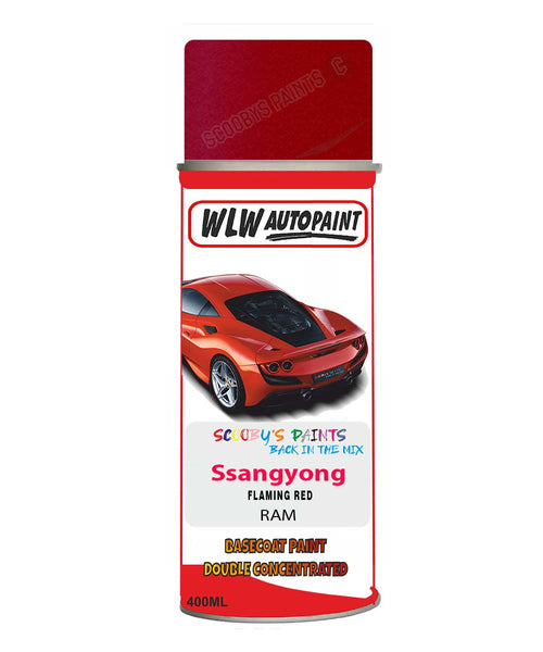 Aerosol Spray Paint For Ssangyong Rexton Flaming Red Code Ram