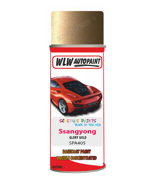 Aerosol Spray Paint For Ssangyong Korando Glory Gold Code Spa405