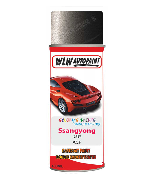 Aerosol Spray Paint For Ssangyong Rexton Grey Code Acf