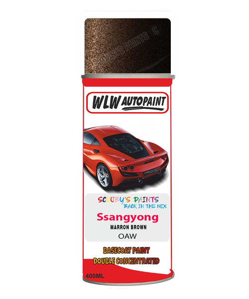 Aerosol Spray Paint For Ssangyong Musso Marron Brown Code Oaw