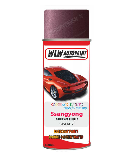 Aerosol Spray Paint For Ssangyong Korando Opulence Purple Code Spa407