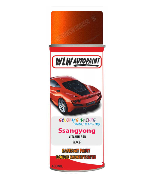 Aerosol Spray Paint For Ssangyong Actyon Vitamin Red Code Raf