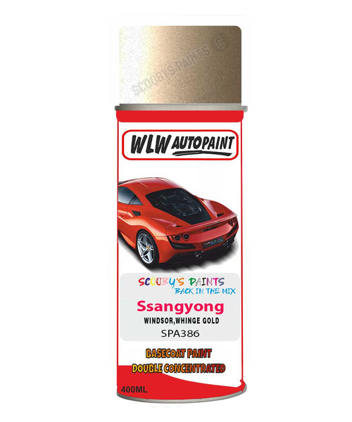 Aerosol Spray Paint For Ssangyong Korando Windsor,Whinge Gold Code Spa386