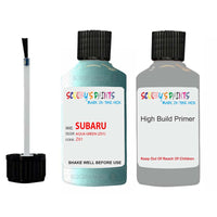 subaru justy aqua green code location sticker z01 car touch up paint