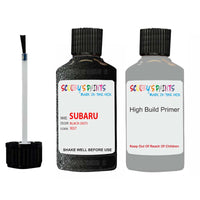 subaru justy black code location sticker x07 car touch up paint