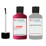 subaru justy magenta code location sticker r72 car touch up paint