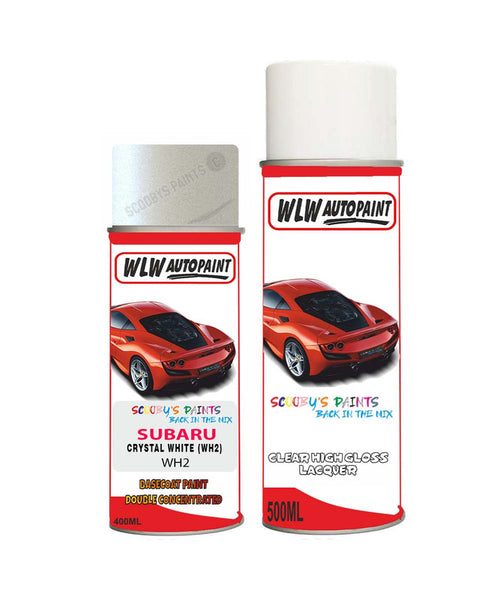 subaru xv crystal white wh2 car aerosol spray paint with lacquer 2014 2020Body repair basecoat dent colour