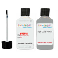 suzuki vitara bright white code location sticker z9f touch up paint 2000 2009