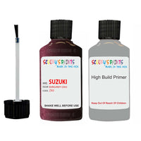 suzuki vitara burgundy code location sticker za3 touch up paint 2001 2003