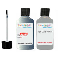 suzuki liana lake blue code location sticker ze9 touch up paint 2001 2013