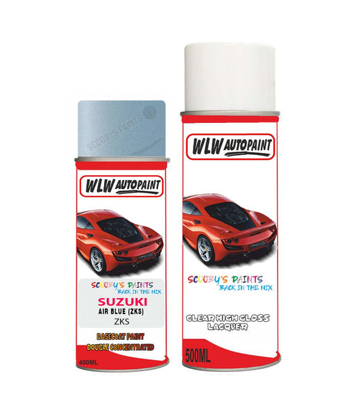 suzuki lapin air blue zks car aerosol spray paint with lacquer 2004 2014Body repair basecoat dent colour