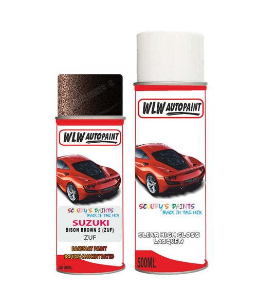 suzuki splash bison brown 2 zuf car aerosol spray paint with lacquer 2012 2015Body repair basecoat dent colour