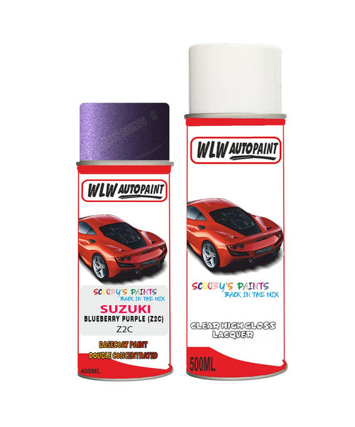 suzuki wagon r blueberry purple z2c car aerosol spray paint with lacquer 1997 2002Body repair basecoat dent colour
