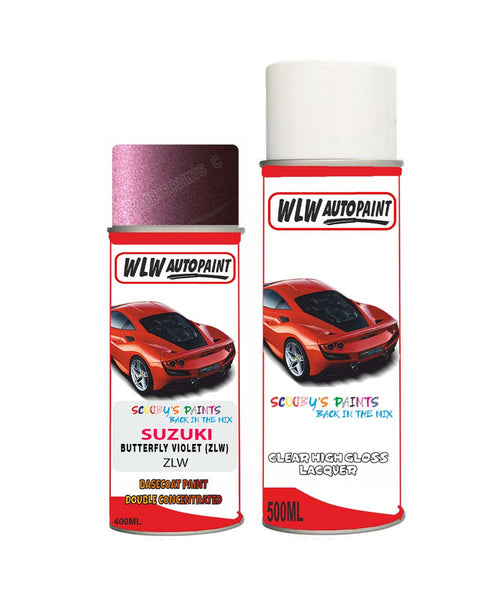 suzuki palette butterfly violet zlw car aerosol spray paint with lacquer 2008 2011Body repair basecoat dent colour