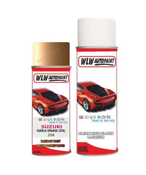 suzuki vitara candle orange zva car aerosol spray paint with lacquer 2013 2016Body repair basecoat dent colour