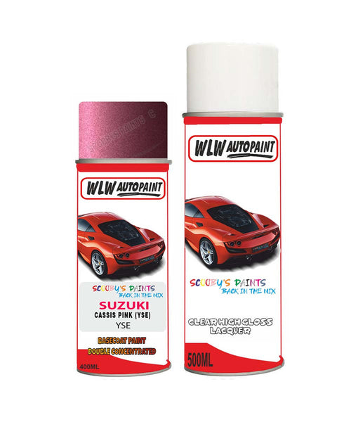 suzuki lapin cassis pink yse car aerosol spray paint with lacquer 2011 2015Body repair basecoat dent colour