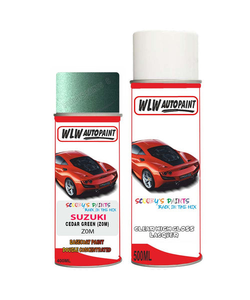 suzuki cultus cedar green z0m car aerosol spray paint with lacquer 1997 2002Body repair basecoat dent colour