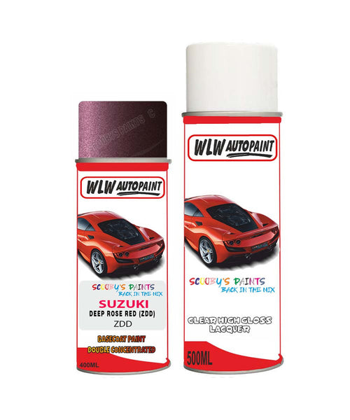 suzuki every deep rose red zdd car aerosol spray paint with lacquer 2005 2007Body repair basecoat dent colour