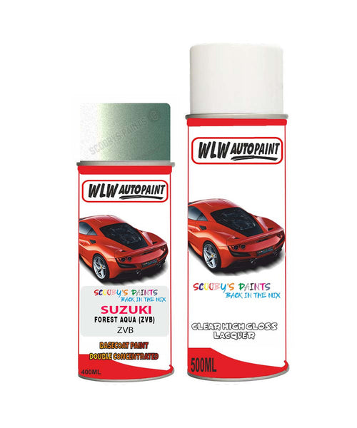suzuki vitara forest aqua zvb car aerosol spray paint with lacquer 2013 2016Body repair basecoat dent colour