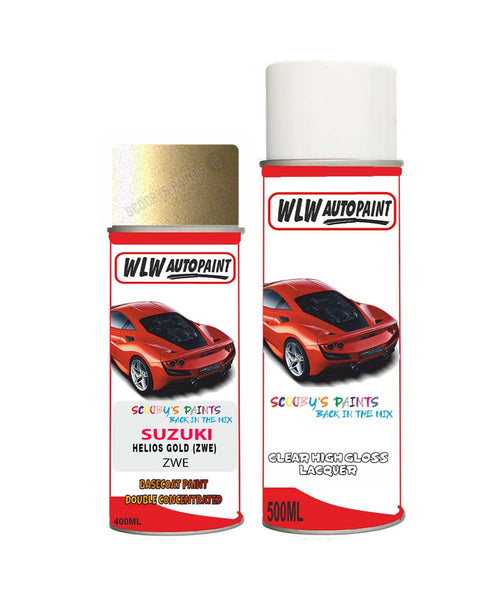 suzuki solio helios gold zwe car aerosol spray paint with lacquer 2016 2017Body repair basecoat dent colour