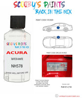 Paint For Acura Vigor Taffeta White Code Nh578 Touch Up Scratch Stone Chip Repair