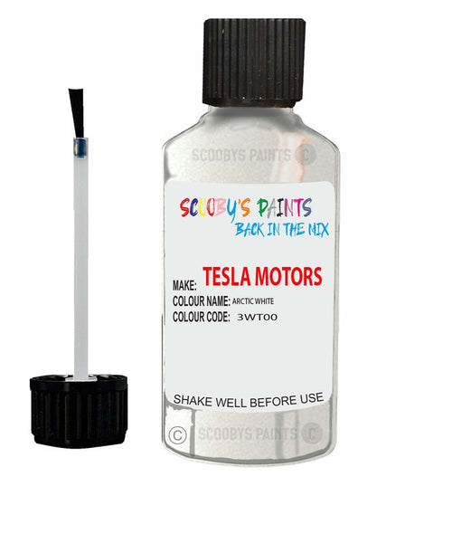 Paint For Tesla Model Y Arctic White Code 3Wt00 Touch Up Scratch Stone Chip Repair