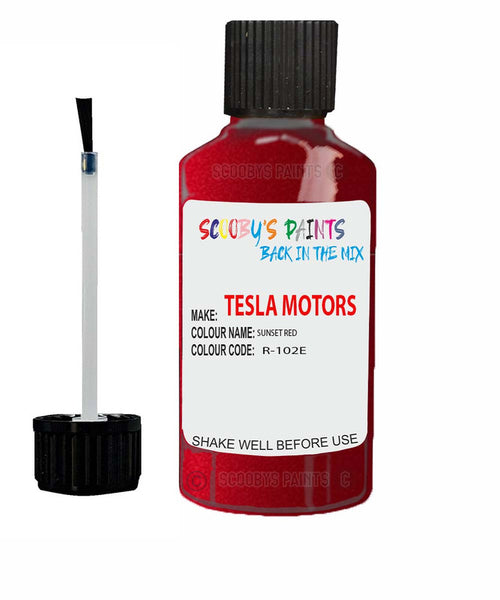 Paint For Tesla Model 3 Sunset Red Code R-102E Touch Up Scratch Stone Chip Repair