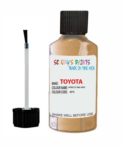 toyota corolla apricot mm code 4p0 touch up paint 1996 1999 Scratch Stone Chip Repair 