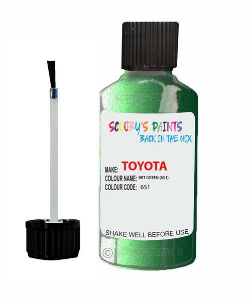 toyota mr2 brt green code 6s1 touch up paint 1999 2002 Scratch Stone Chip Repair 