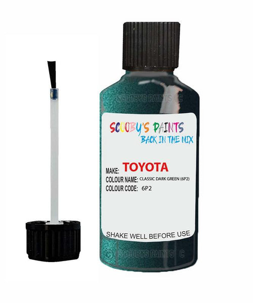 toyota corolla classic dark green code 6p2 touch up paint 1995 2005 Scratch Stone Chip Repair 