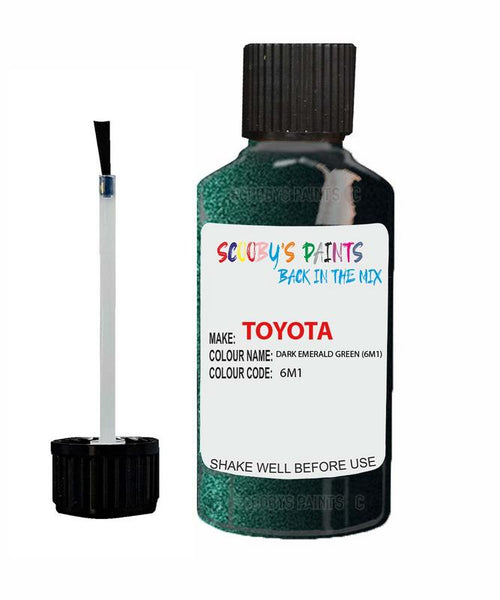 toyota corolla dark emerald green code 6m1 touch up paint 1991 2002 Scratch Stone Chip Repair 