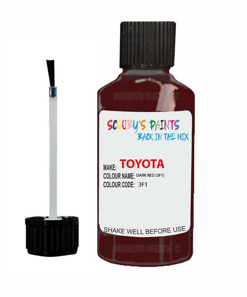toyota corolla dark red code 3f1 touch up paint 1990 2001 Scratch Stone Chip Repair 