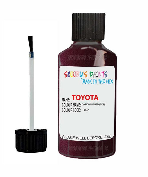 toyota camry dark wine red code 3k2 touch up paint 1992 1993 Scratch Stone Chip Repair 